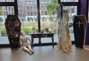 Gruseltisch halloween deko mieten